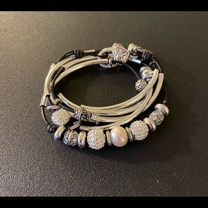 Lizzy James Kristy Silver Bracelet Necklace